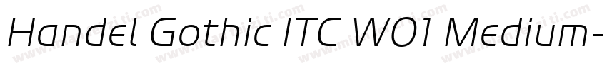 Handel Gothic ITC W01 Medium字体转换